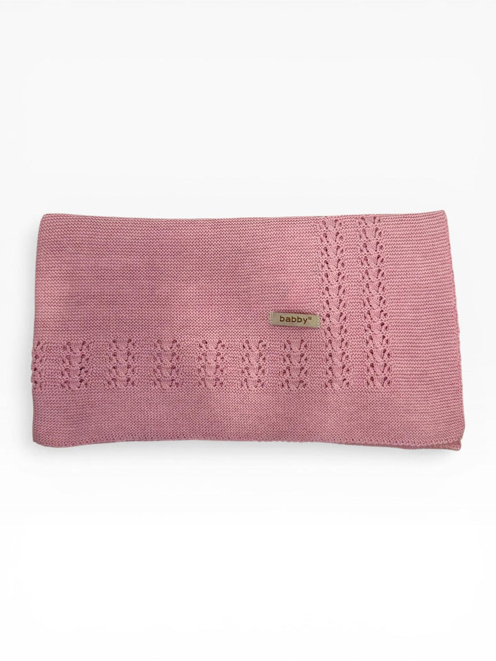 Copertina in filo traforato rosa antico 26122 80 Babby 