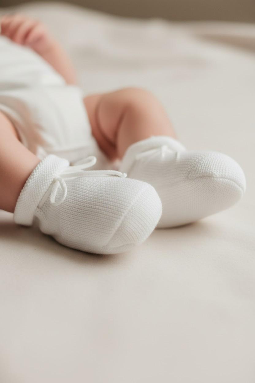 Scarpine in filo con laccio bianco 9623 X0 STORY calze 