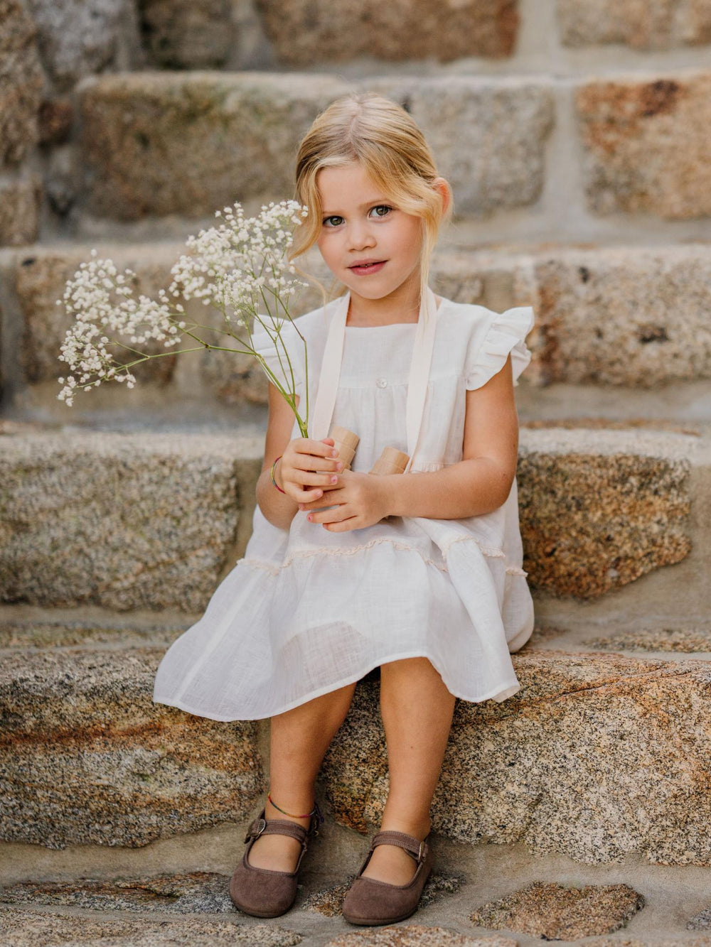 Vestito corto in cotone e lino 04704B 90 WEDOBLE 