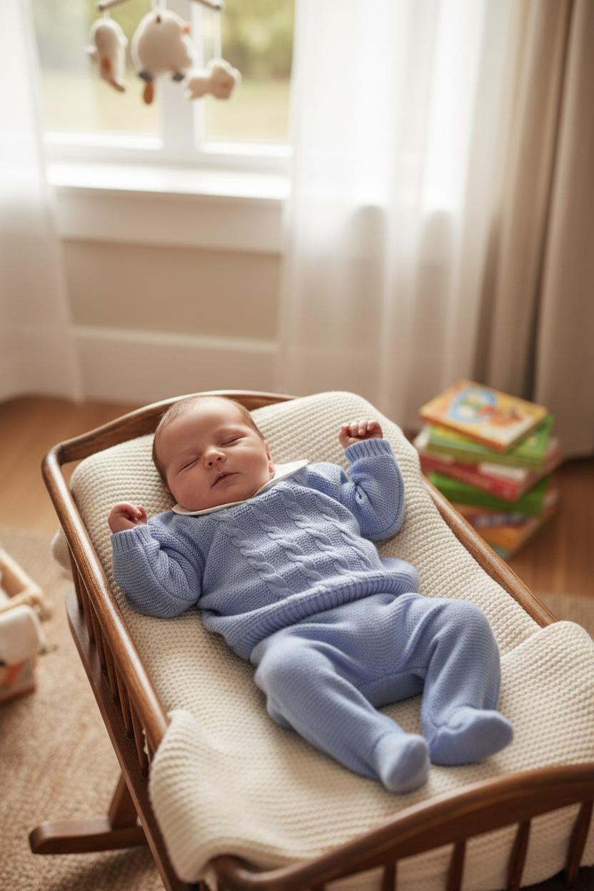 Completto due pezzi in lana con trecce 516 CE BABY Lord 