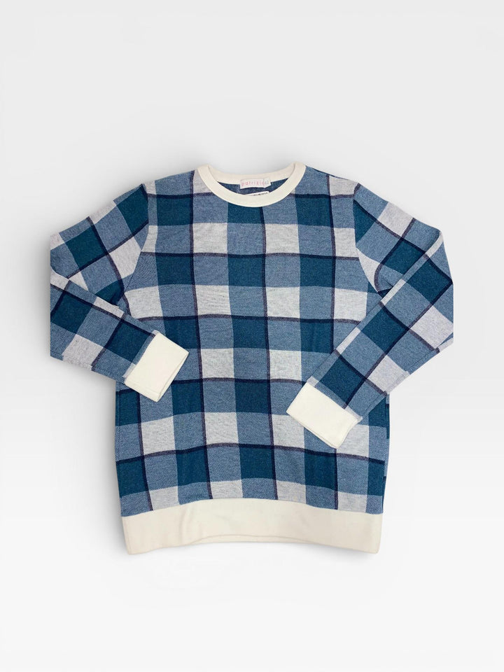 Pigiama donna a fantasia a quadri in caldo cotone QUADRO AZ Sisters 