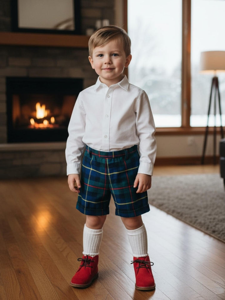 Pantaloncini all'Inglese in cotone caldo a fantasia tartan NAPOLI 19 Mantì 