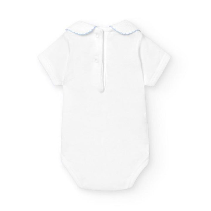 Body neonato manica corta con colletto in piquet<BR/> 1181 CE BABIDU 