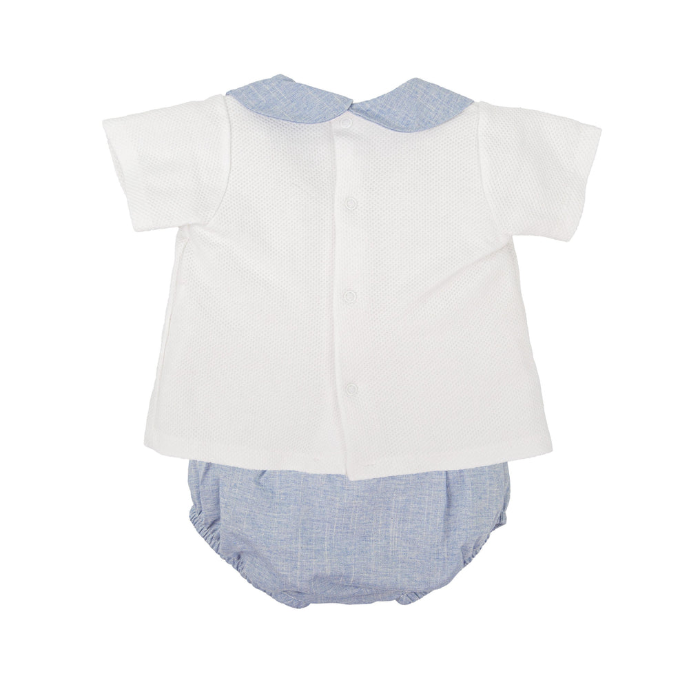 Completo camicina a nido d'ape e culotte 43361 JE BABIDU 