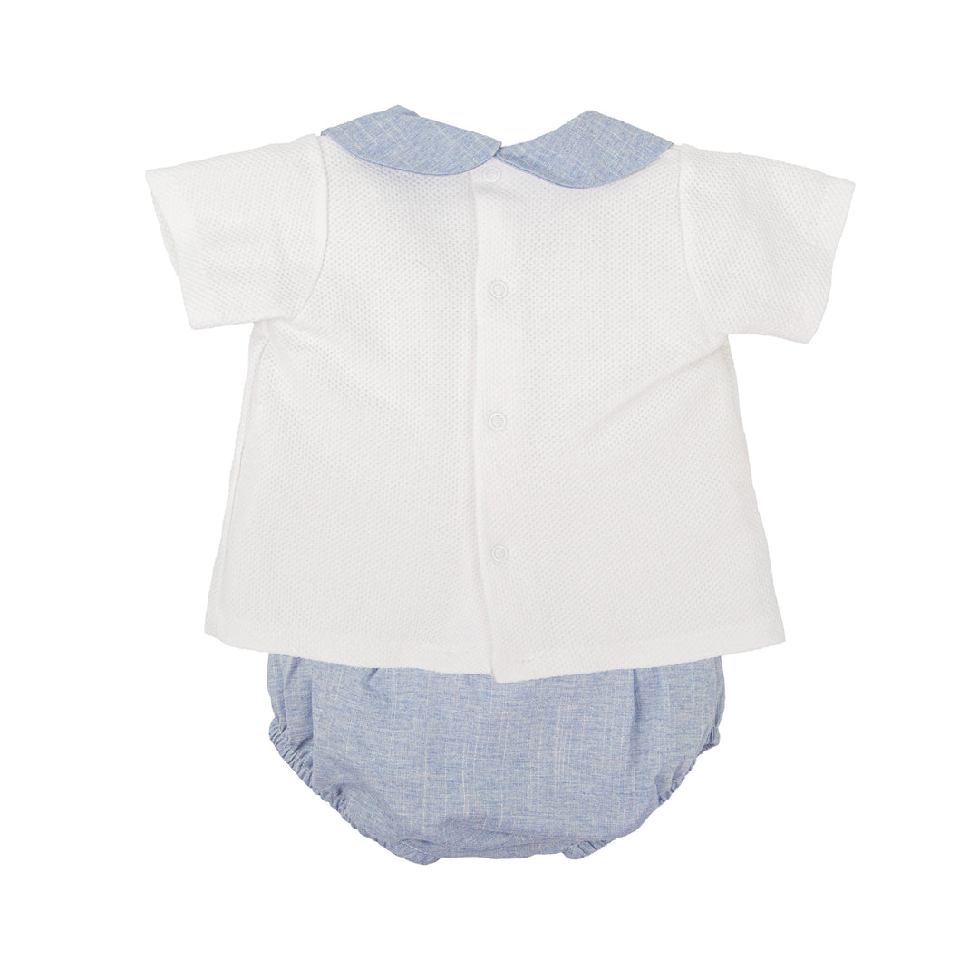 Completo camicina a nido d'ape e culotte 43361 JE BABIDU 
