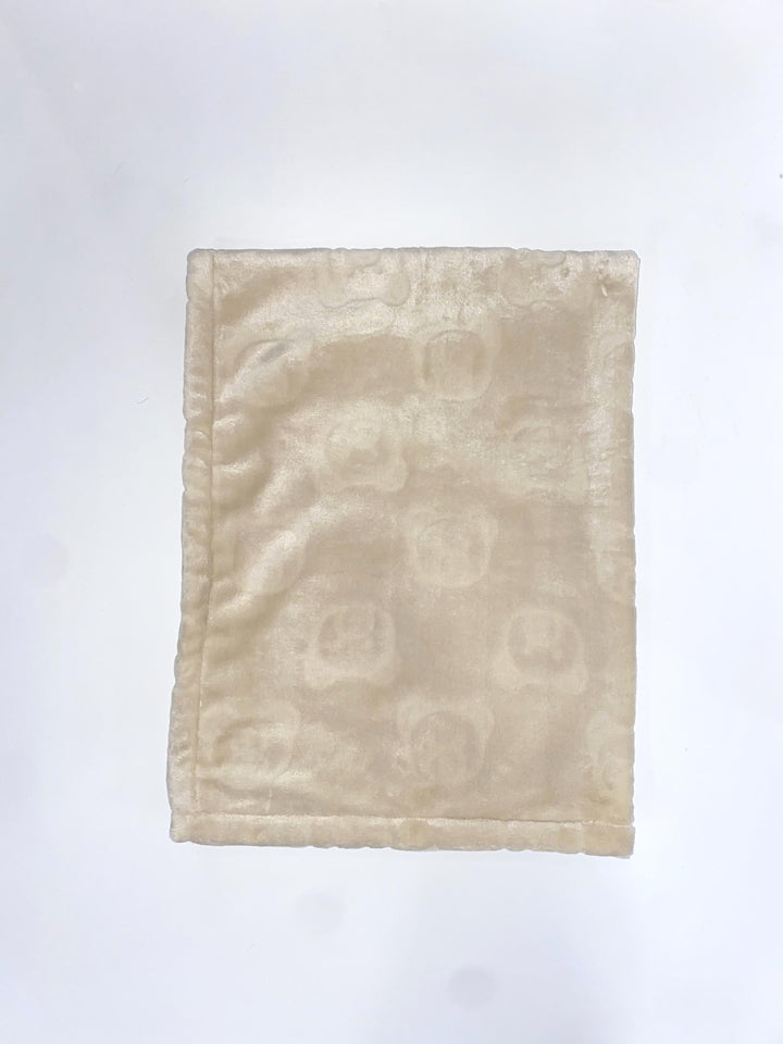 Copertina beige in pile con dettagli orsetti PL8351 BS Teto e Tatta 