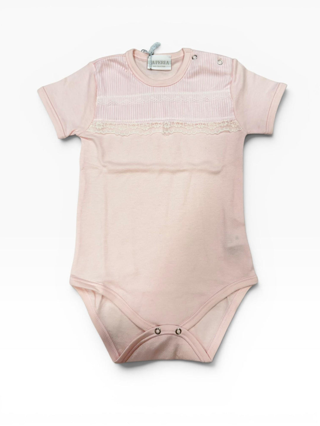 Body cotone caldo con pizzo rosa 52571 R0 La Perla 