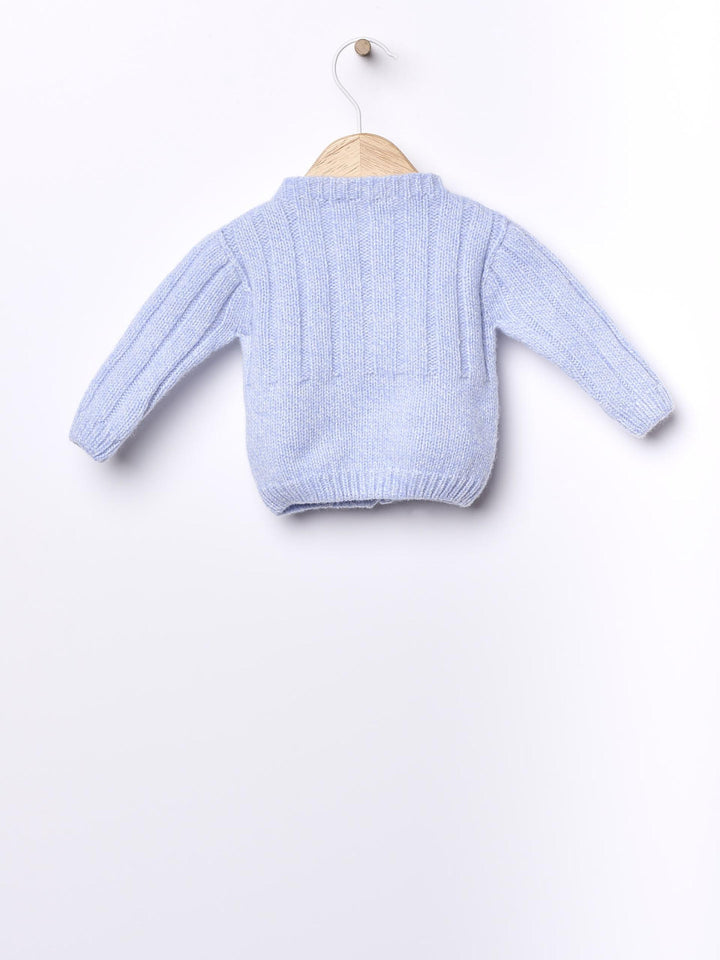 Cardigan a coste in lana 04308A 43 WEDOBLE 