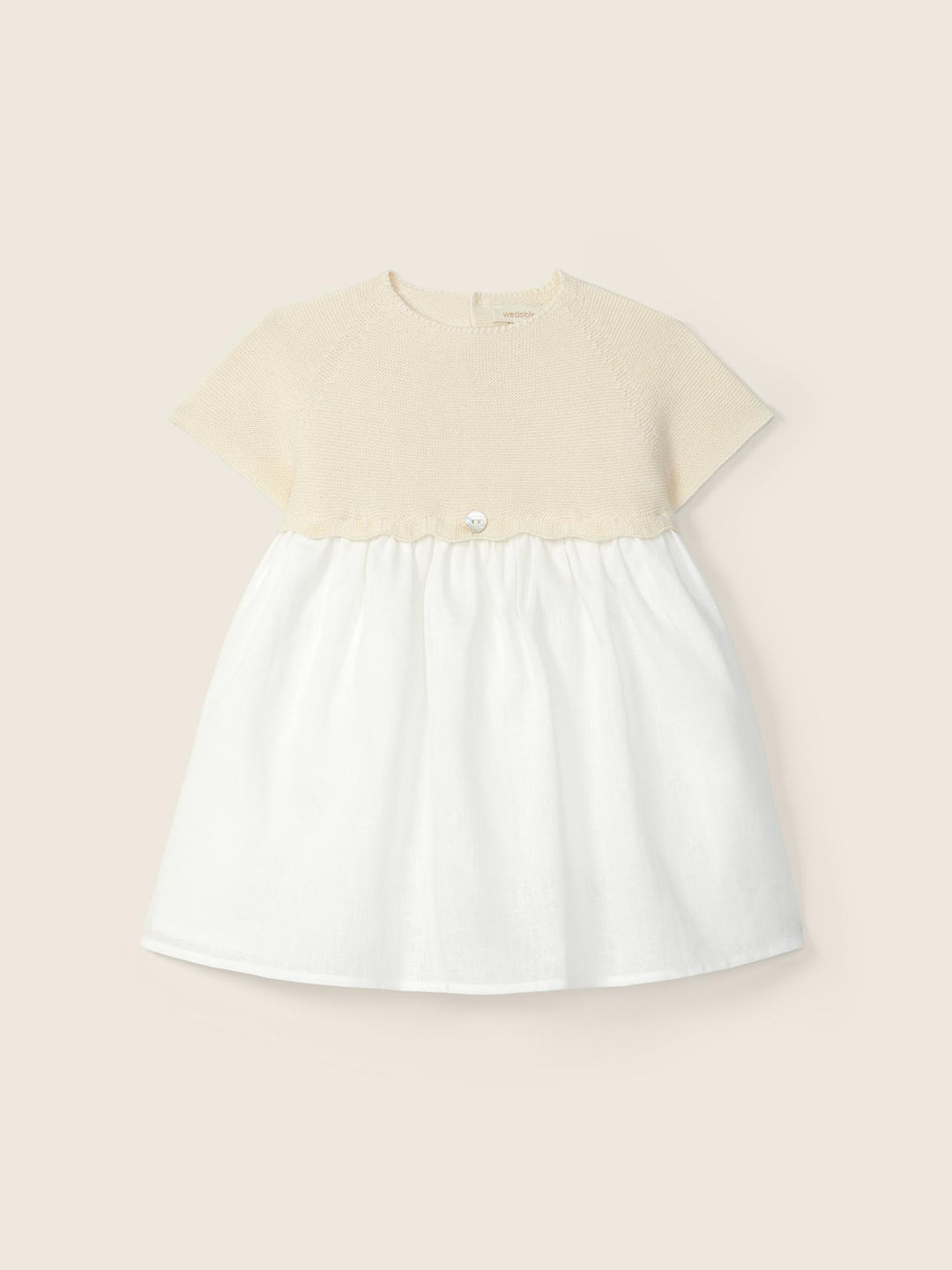 Abito a maniche corte in lino e filo 04404A 04 WEDOBLE 