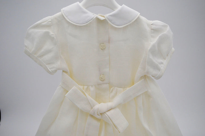 Abito punto smock in lino 4287AL BI PILAR 