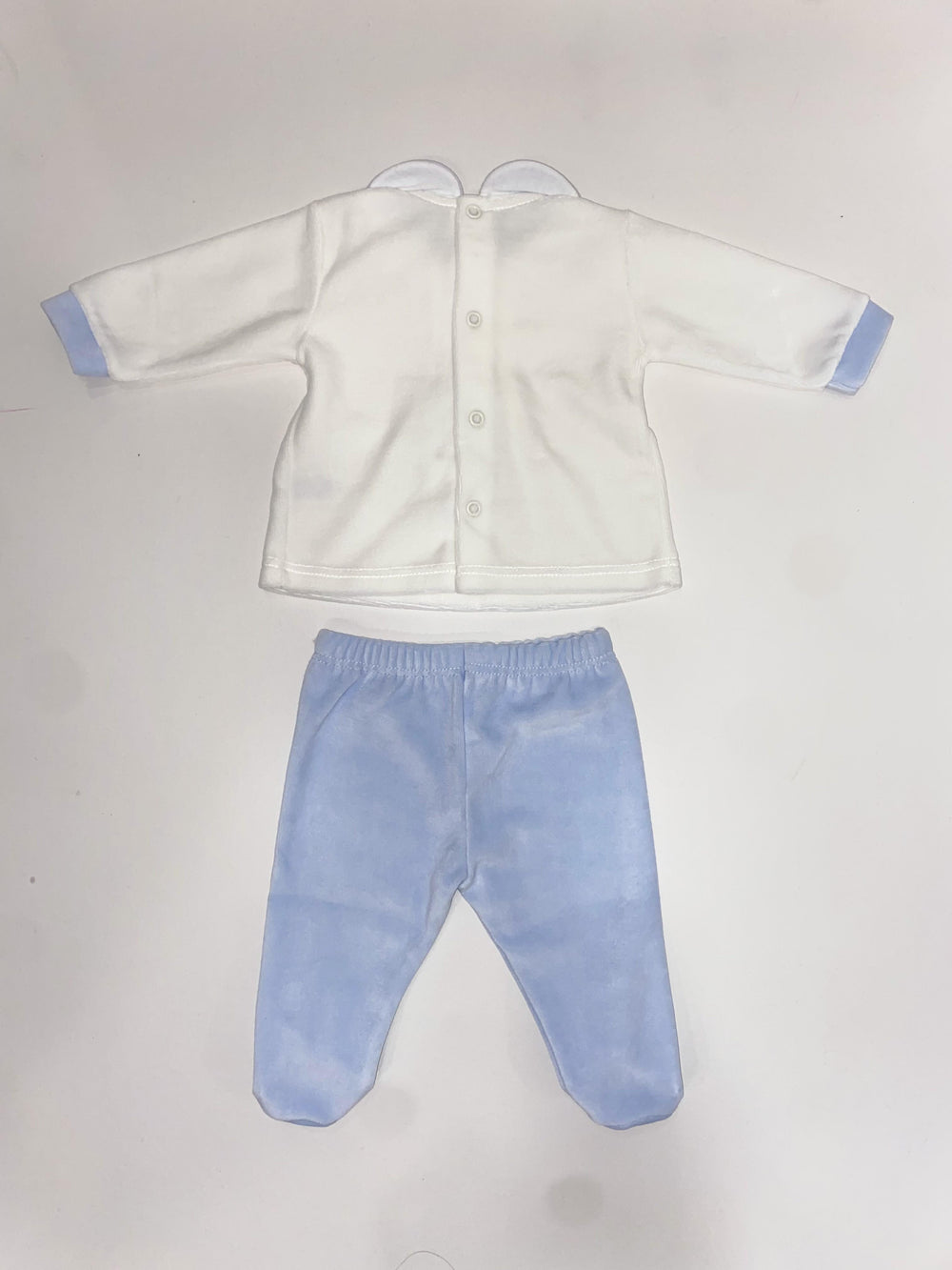 Completo due pezzi in ciniglia bicolore CL8180 BC Teto e Tatta 