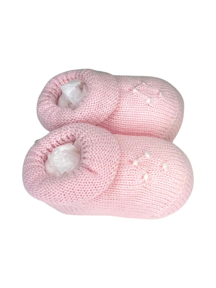 Scarpine in filo rosa con lavorazione a nido d'ape 765 BR BABY Lord 