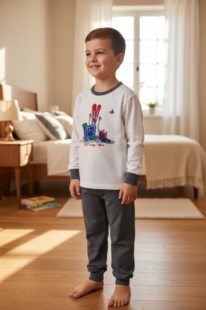 Pigiama caldo cotone "Vacanze Italiane" 1525I05 065# Sottocoperta R. 