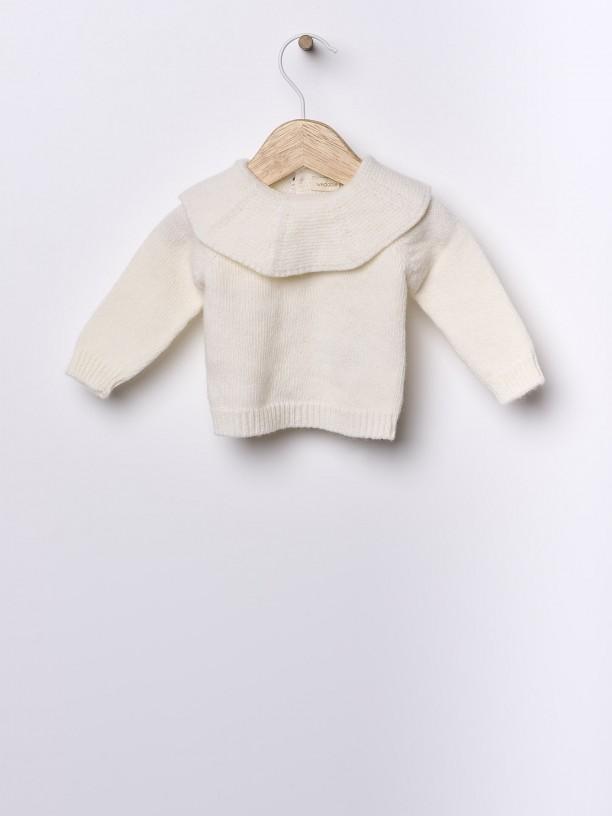 Maglione con colletto in lana merino 09301C 03 WEDOBLE 