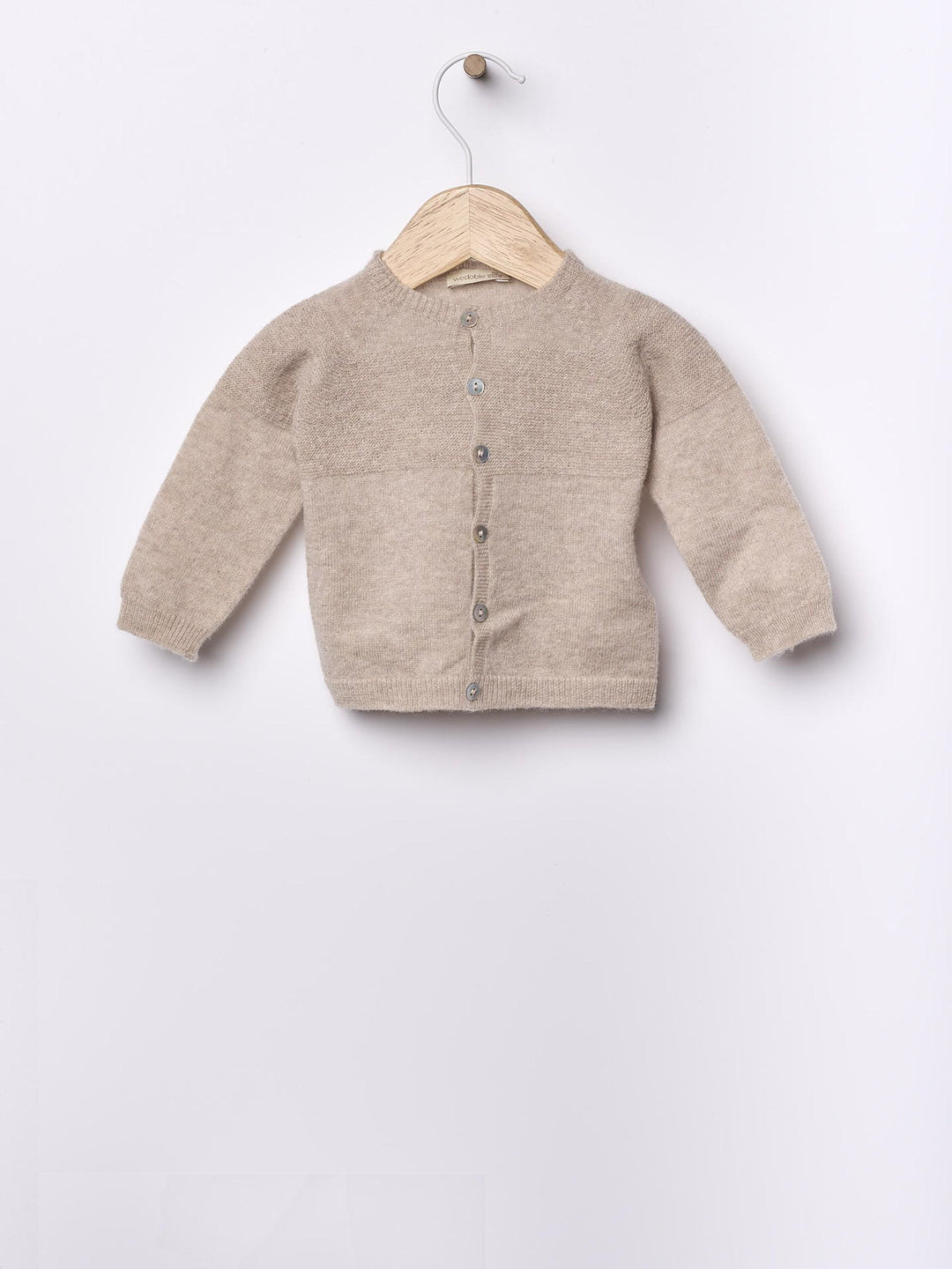 Cardigan lavorato a maglia in misto lana e cashmere 02308A 04 WEDOBLE 