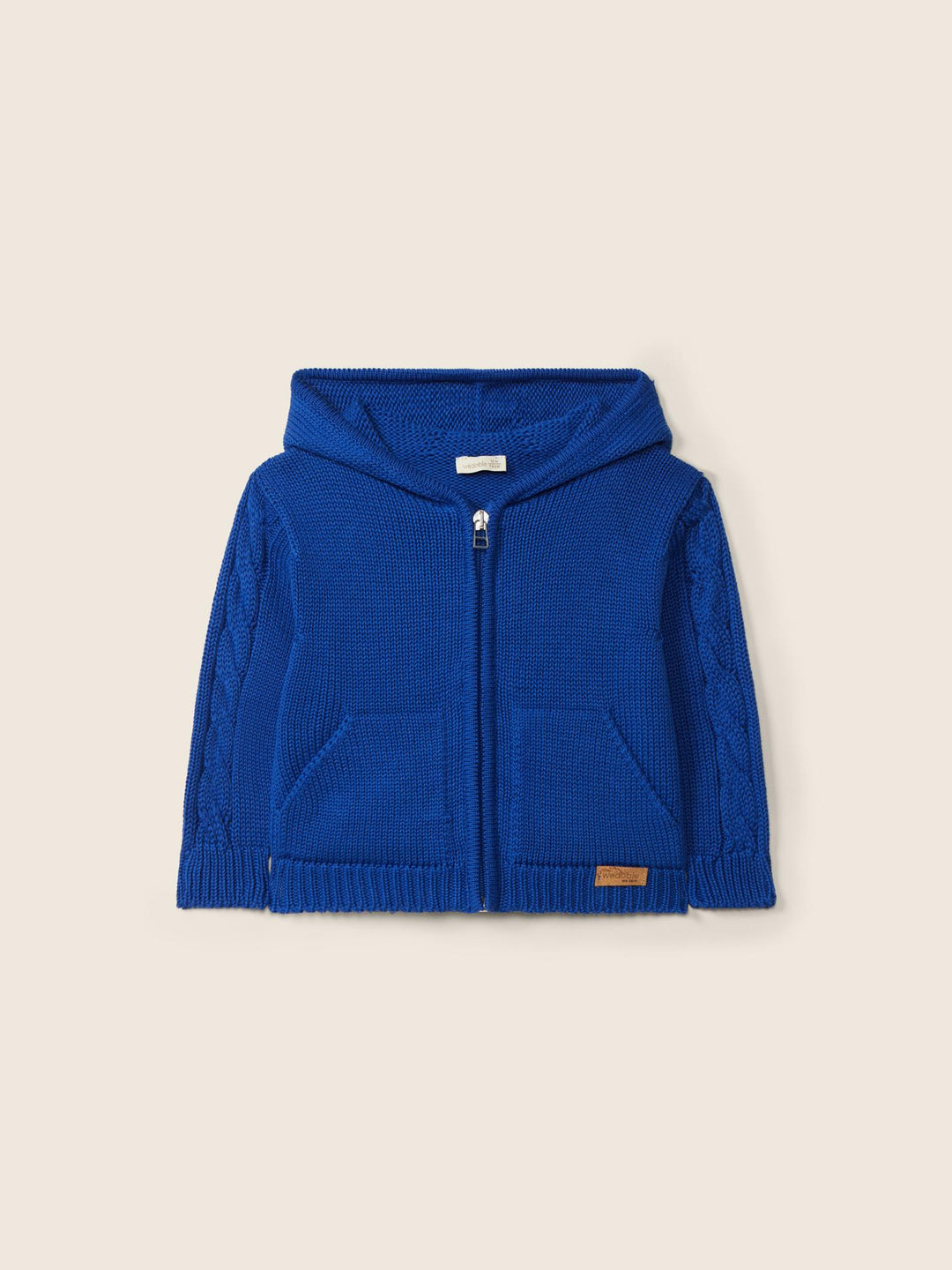 Cardigan con cappuccio e zip in filo 12308B 62 WEDOBLE 