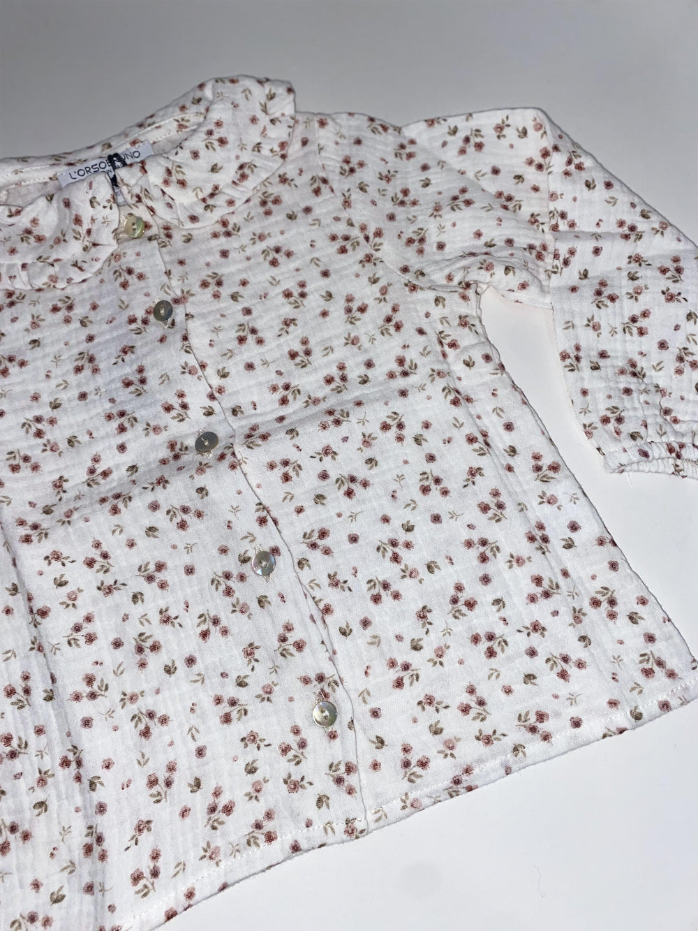 Camicia in mussola con stampa floreale CAM/R BD ORSO BRUNO 