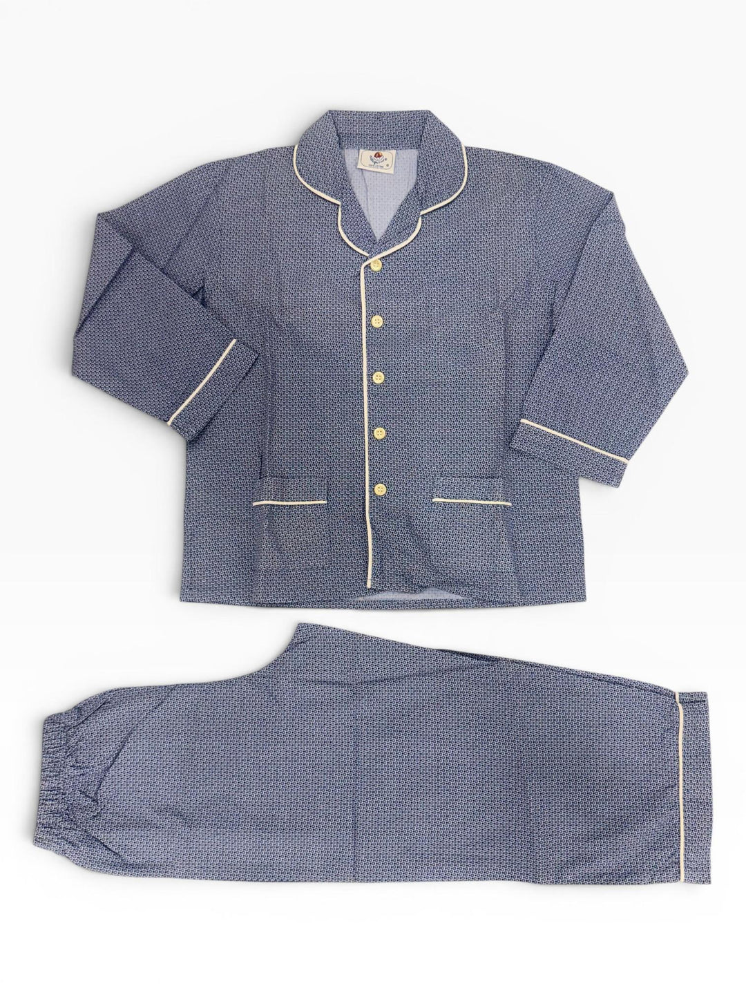 Pigiama lungo in cotone a fantasia CHARLY B 190 GOLD 