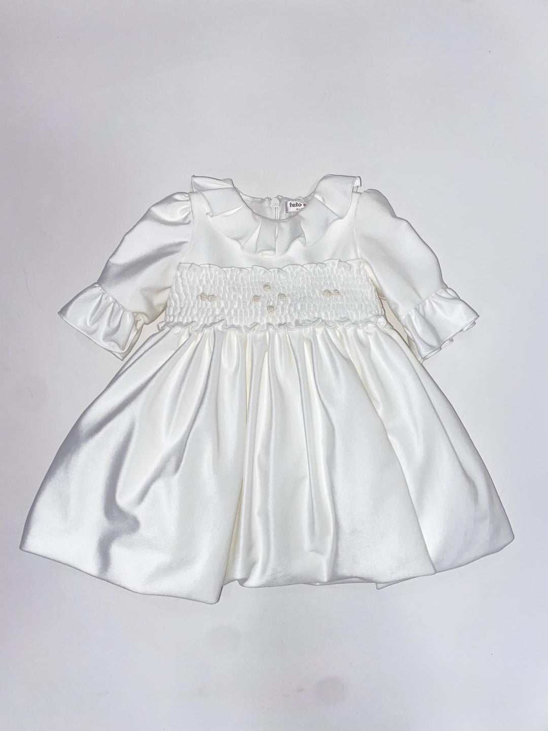 Abito ricamato a mano in velluto VE8123 BI Teto e Tatta 