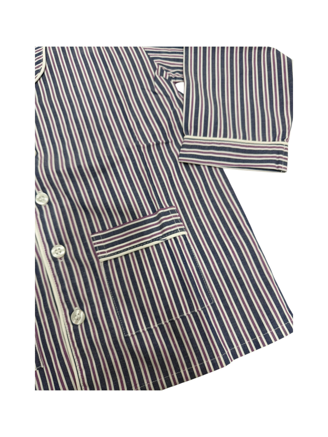 Pigiama lungo in cotone a righe CHARLY B 512 GOLD 