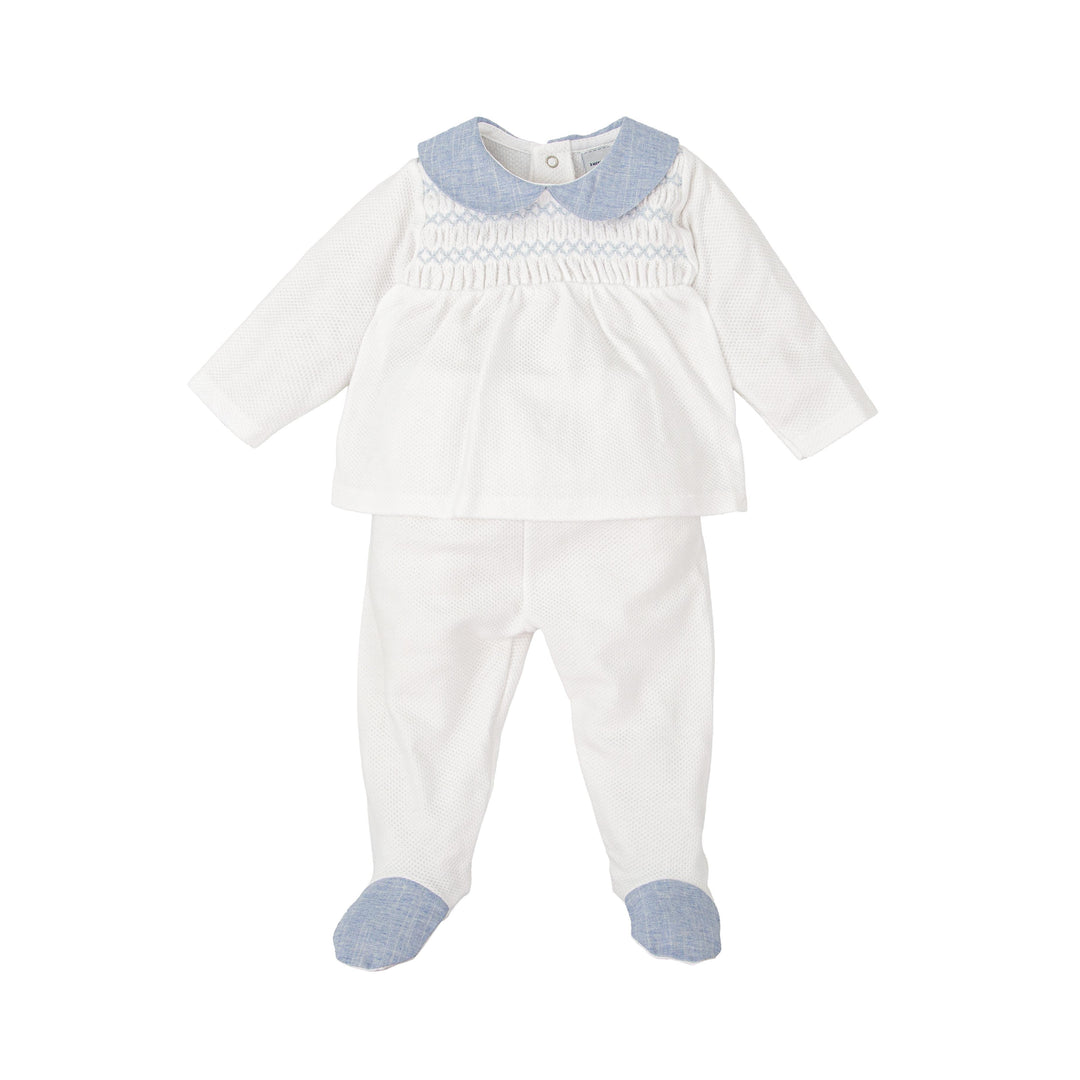 Completo in cotone con dettagli ricamati 51361 JE BABIDU 