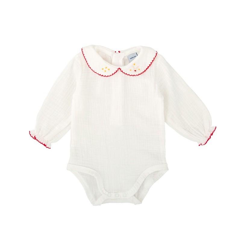 Body elegante con colletto ricamato 1305 LRS BABIDU 