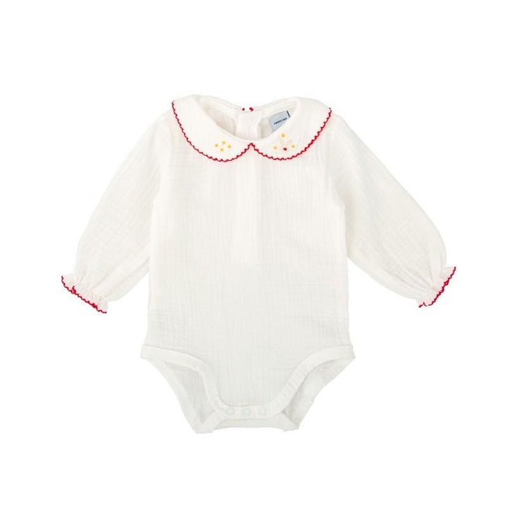 Body elegante con colletto ricamato 1305 LRS BABIDU 