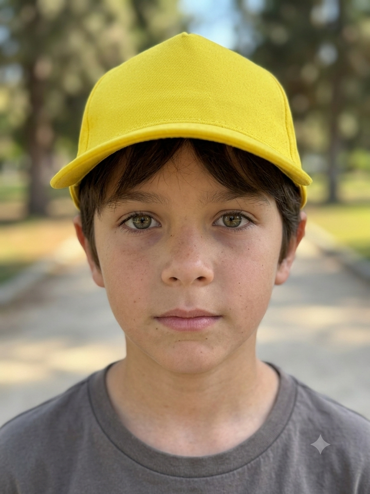 Cappellino tinta unita con visiera giallo 7041 GI Pama 