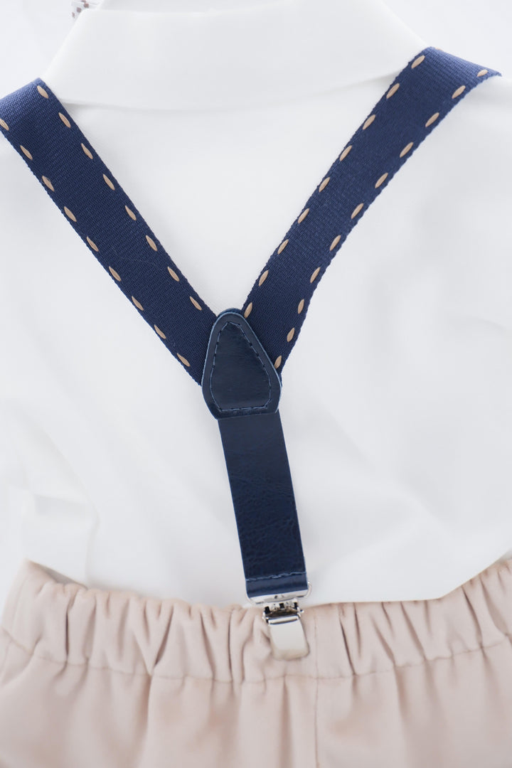 Completo con bretelle (pantalone begie) CB6770 BS Teto e Tatta 