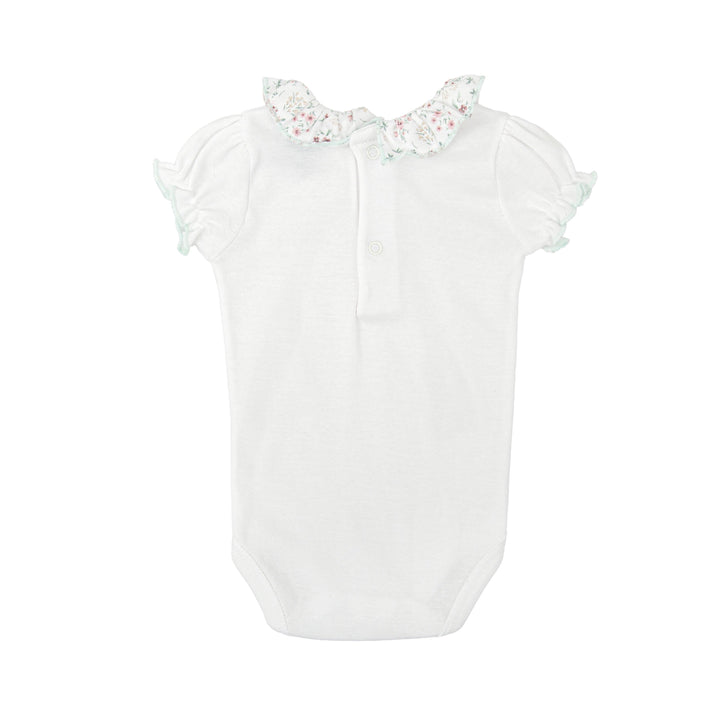 Completo body e copri pannolino con dettagli floreali 47224 VE BABIDU 