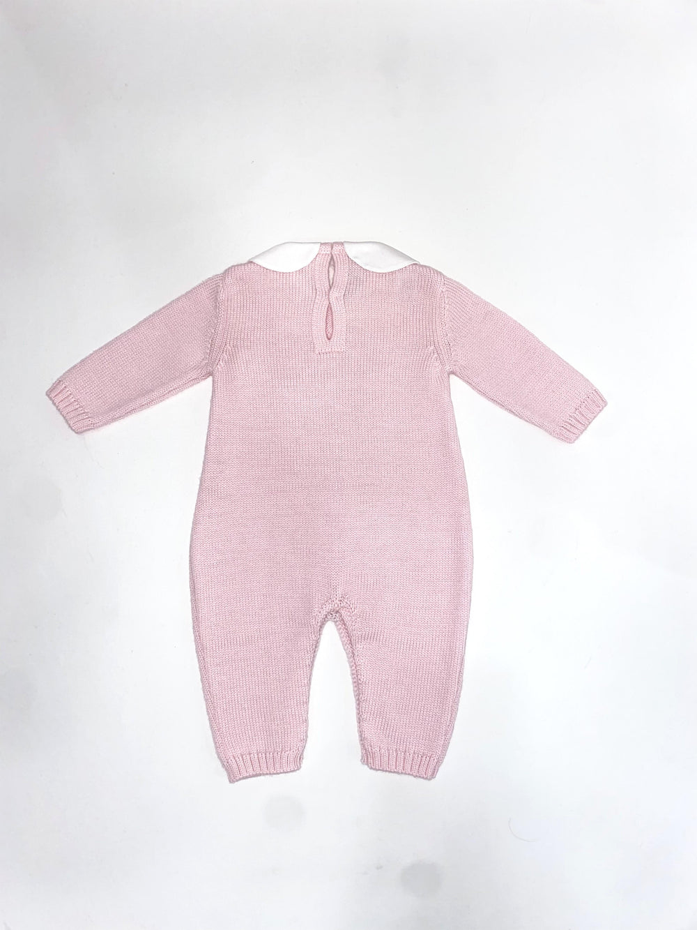 Tutina in lana rosa a trecce 316 RO BABY Lord 