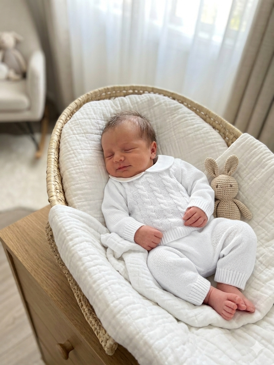 Completo in filo a treccina bianco 564 BI BABY Lord 