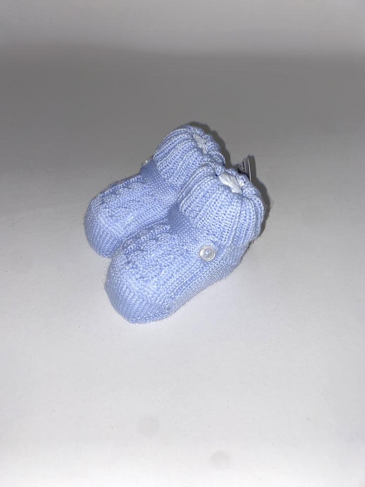 Scarpine da neonato in lana con lavorazione a treccia 702 CE BABY Lord 