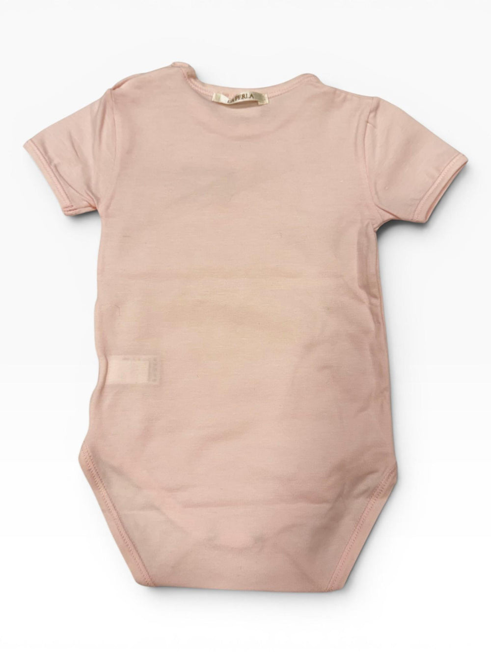 Body rosa con inserto in pizzo ricamato 52211 R0 STORY LORIS 