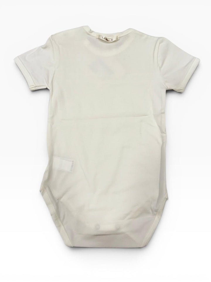 Body  panna con inserto in pizzo ricamato 52211 K0 STORY LORIS 