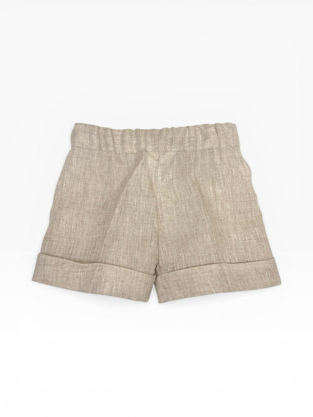 Bermuda in lino con risvolto beige NAPOLI 21 Mantì 