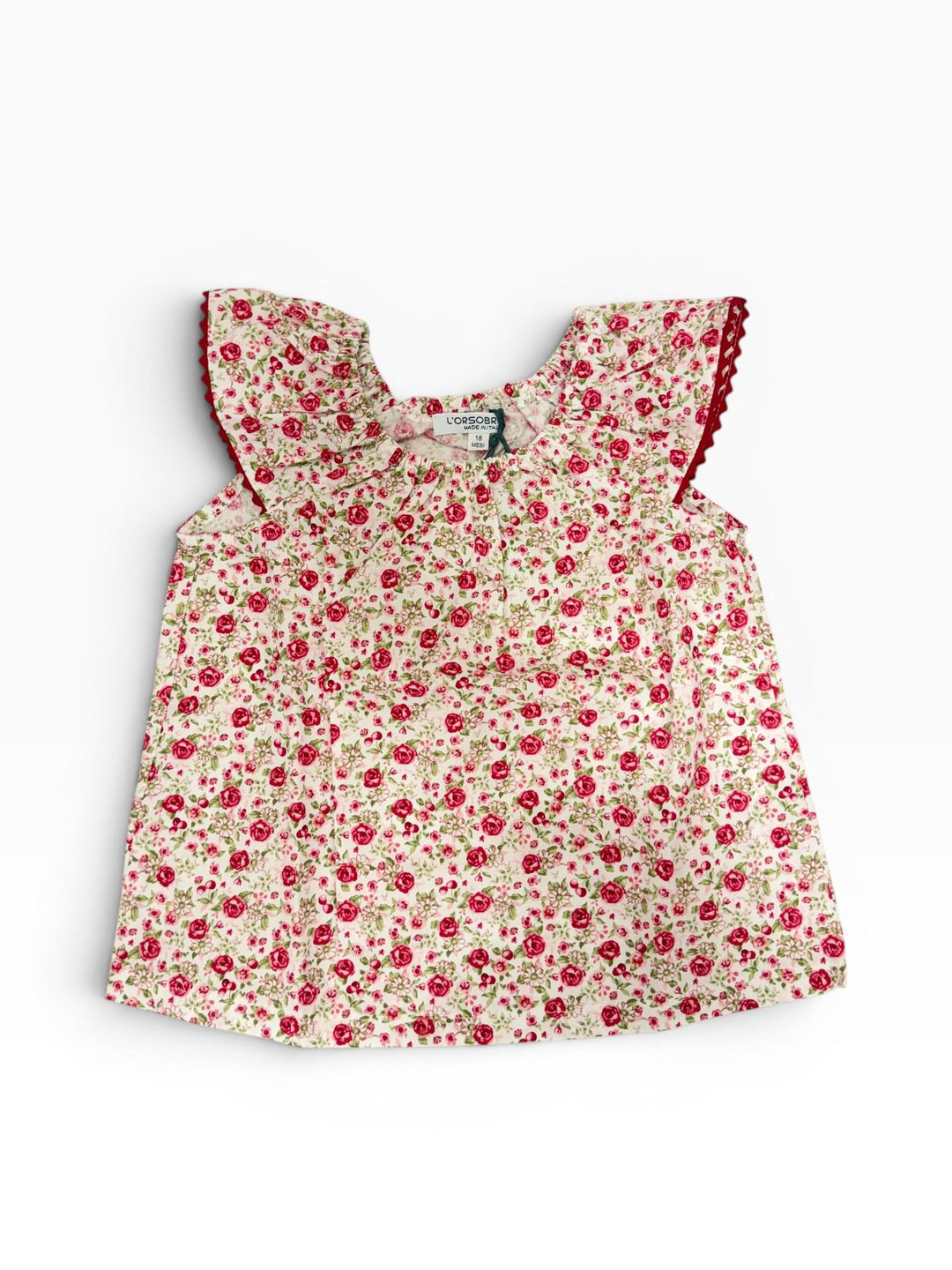Blusa con stampa a roselline LAMPEDUSA BRS ORSO BRUNO 