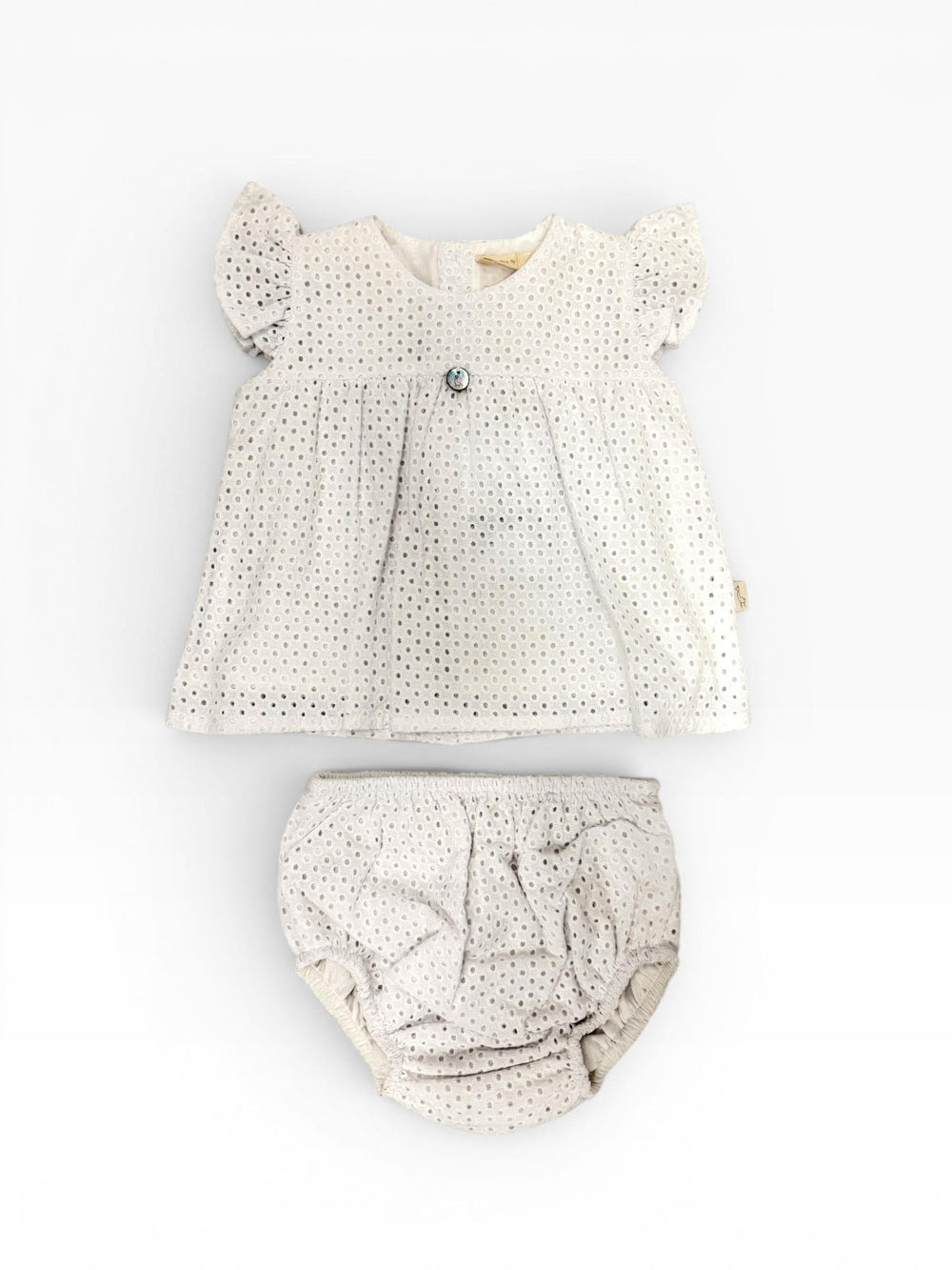 Completo in cotone traforato bianco BI70G BI Baby gi 