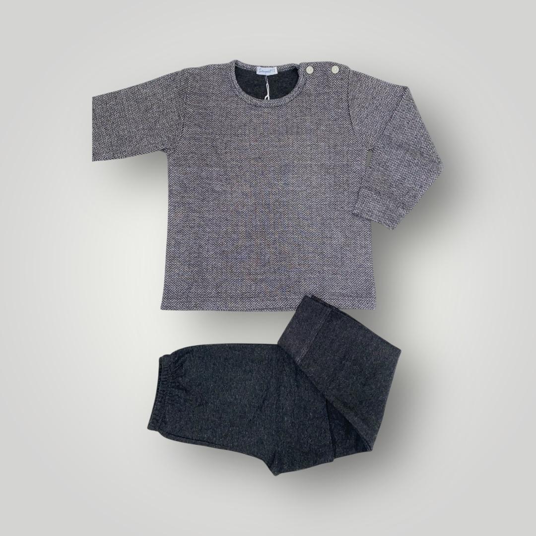 Pigiama in caldo cotone con trama a spina di pesce FSI 9225I00P 14# SOTTOCOPERTA 