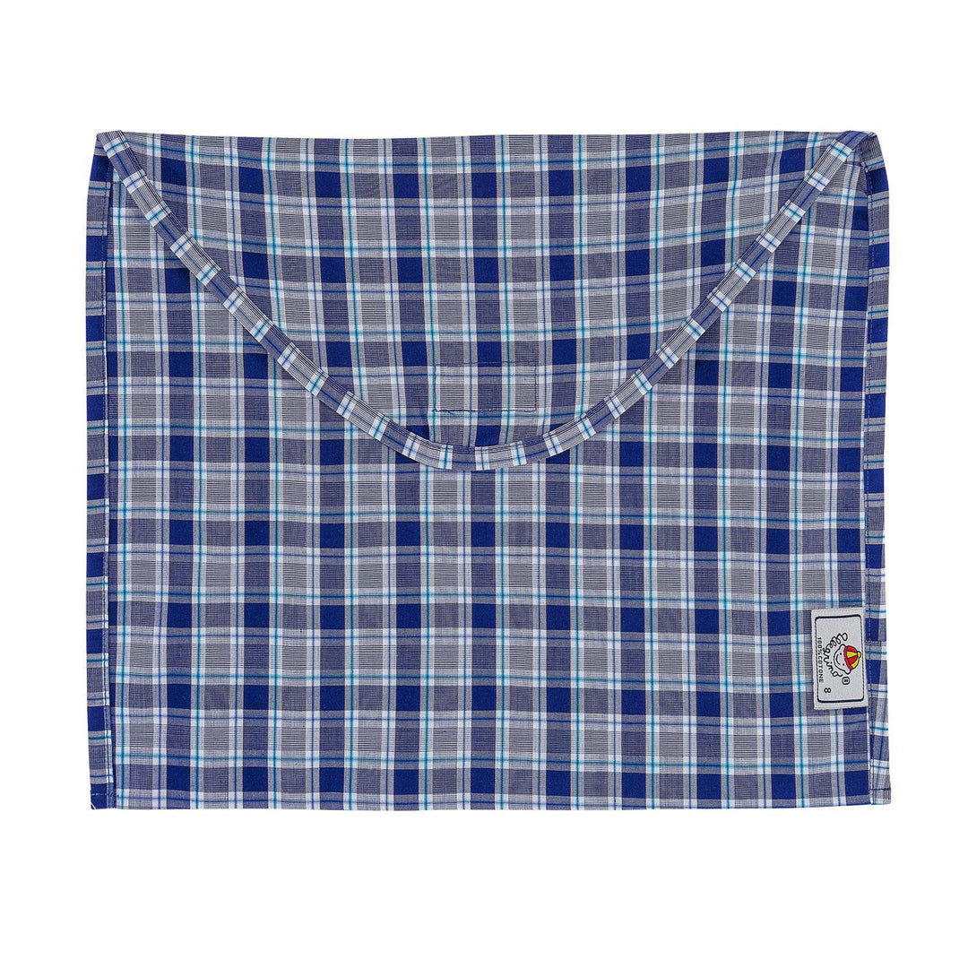 Pigiama in cotone lungo quadretto blu con riga celeste PETER BCL 640 GOLD 