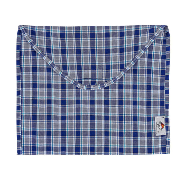 Pigiama in cotone lungo quadretto blu con riga celeste PETER BCL 640 GOLD 