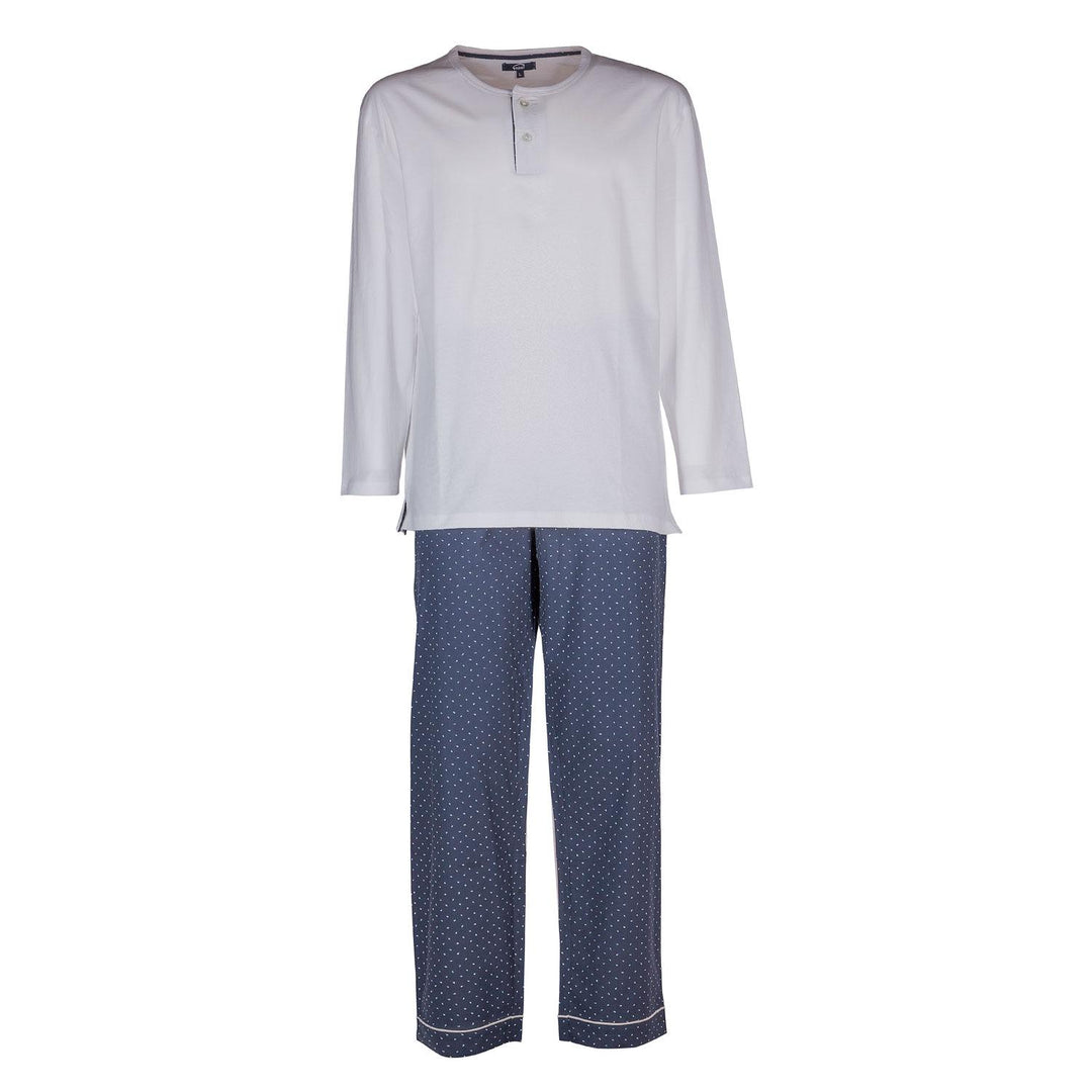 Pigiama in cotone lungo fantasia blu PETER UCL 637 GOLD 