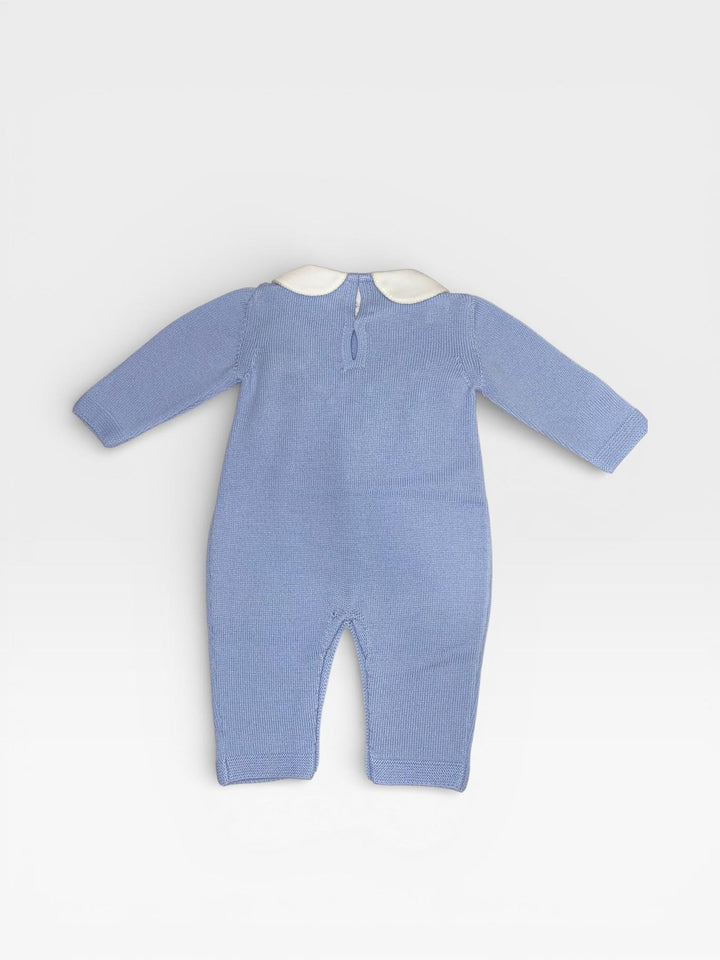 Tutina in lana con ricamo a nido d'ape 300 CB BABY Lord 