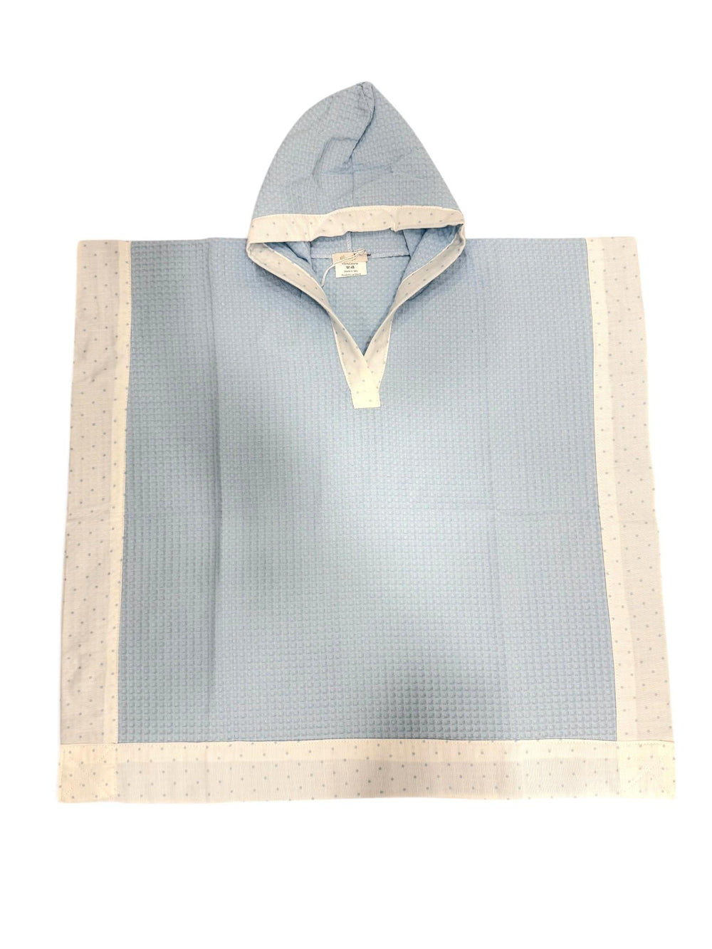Poncho a nido d'ape con profili a pois LIPARI 92/70 Mantì 