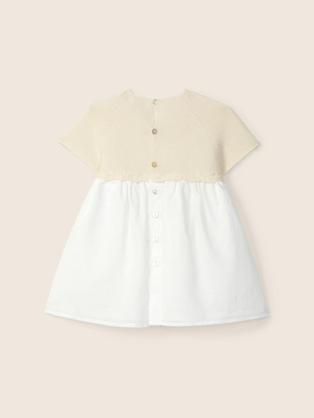 Abito a maniche corte in lino e filo 04404A 04 WEDOBLE 