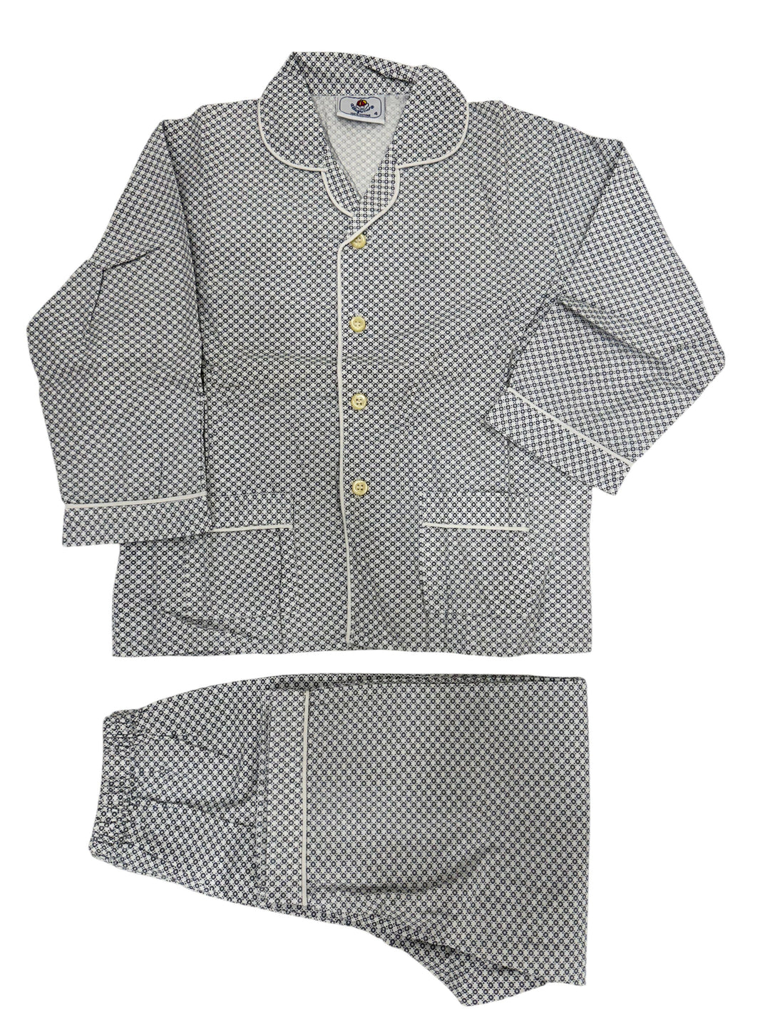 Pigiama lungo in cotone a fantasia CHARLY B 280 GOLD 