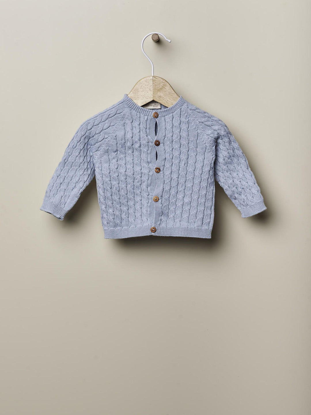 Cardigan a maniche lunghe a trecce in filo 04308A 01 WEDOBLE 