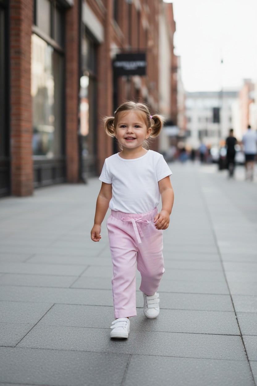 Pantalaccio in cotone rosa LORENZA 76 Mantì 