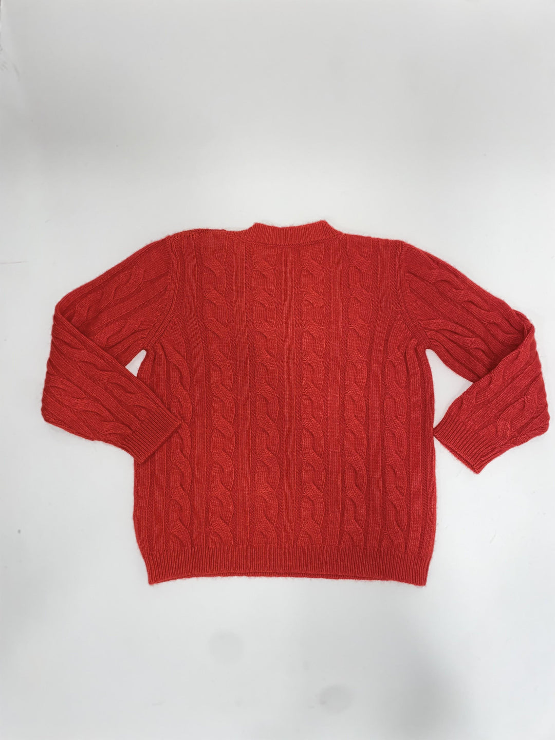 Maglione in lana a treccia rosso 44576 S0 Per Te 