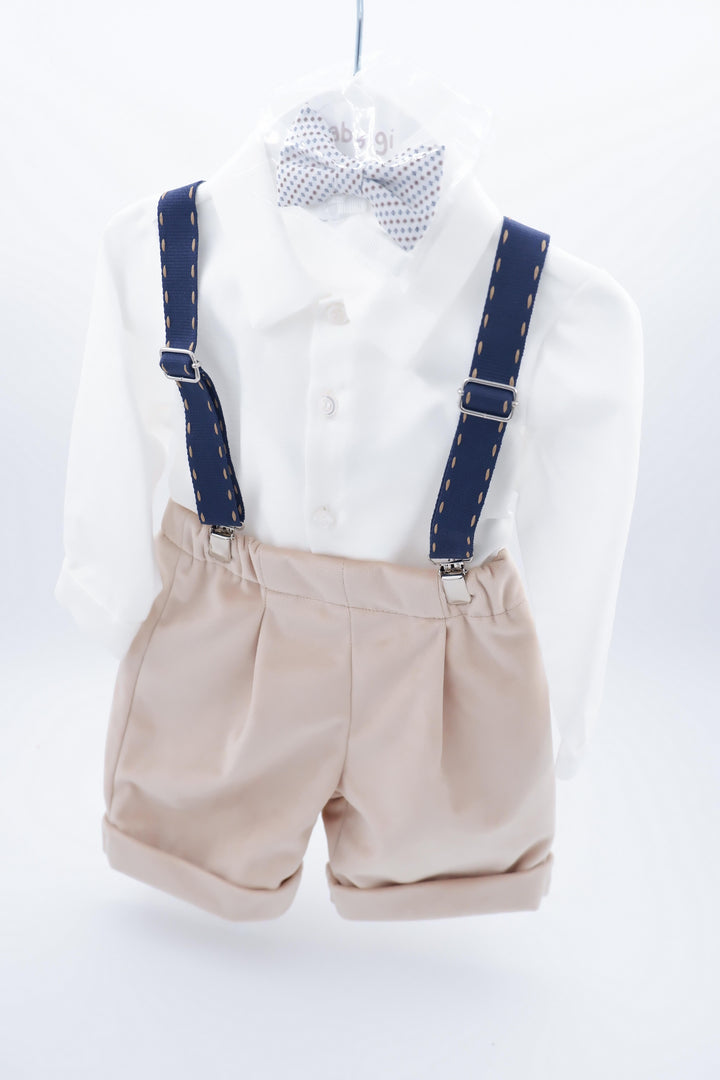 Completo con bretelle (pantalone begie) CB6770 BS Teto e Tatta 